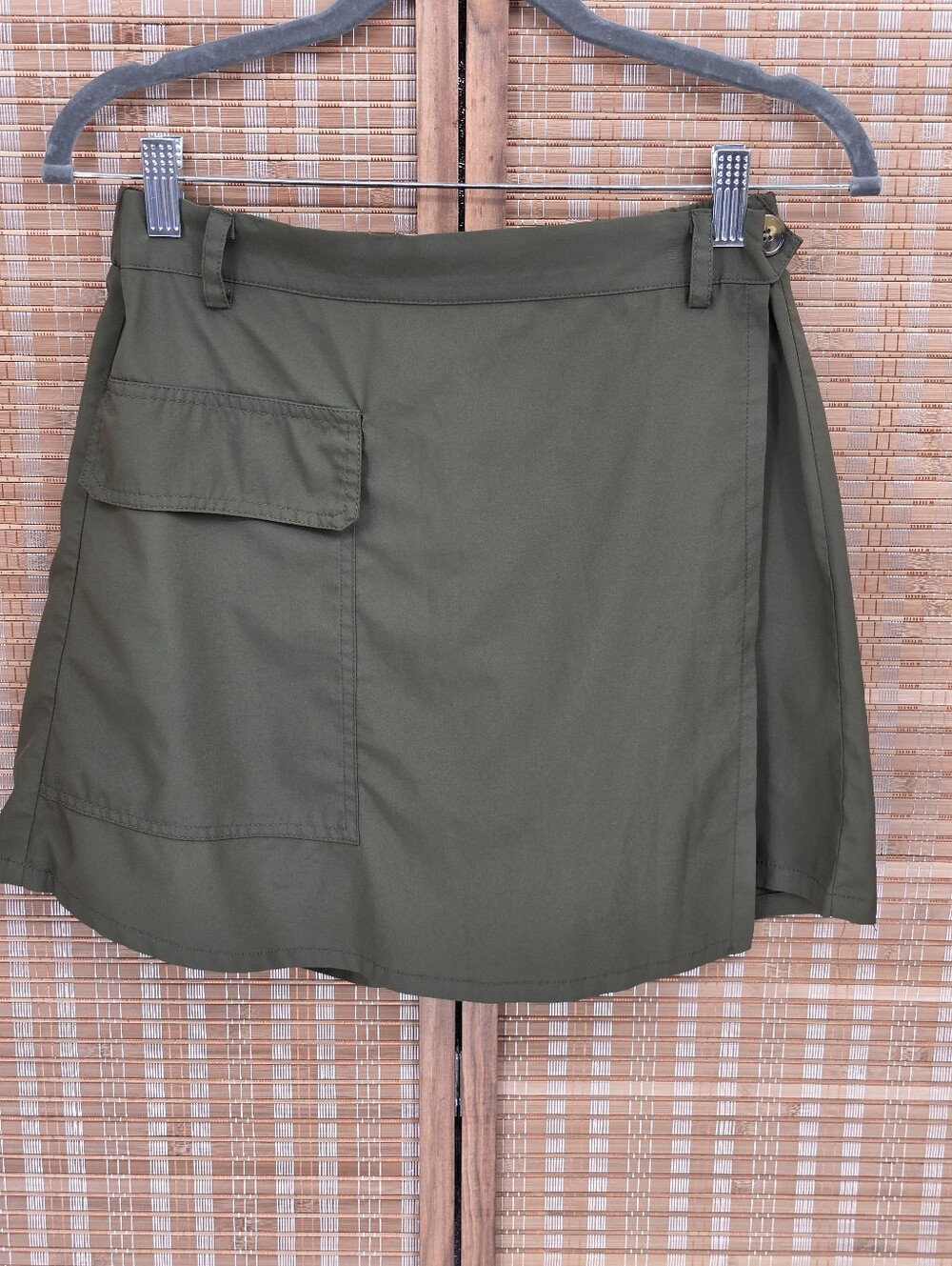 ☆ Lark + Grey Olive Green Faux Wrap Skort Size Large